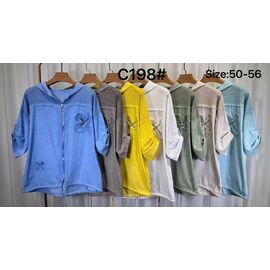 Сорочка жіноча літня C198 khaki р.50-56 "Kaffir Lily" недорого оптом від прямого постачальника