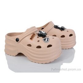Крокси жіночі літні Літо 8898 beige (6 пар р.36-41) "Lion-Lu" недорого оптом від прямого постачальника