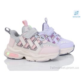 Фотография Кроссовки детские модные Весна/осень 2042-4D mix LED (12 пар р.26-31) "Kajila" недорого оптом от прямого поставщика