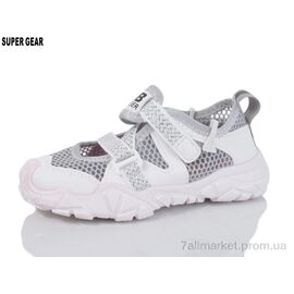 Туфлі дитячі зручні Літо C723-2 grey (12 пар р.26-31) "Super Gear" недорого оптом від прямого постачальника