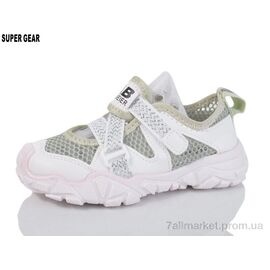 Туфлі дитячі зручні Літо C723-3 green (12 пар р.26-31) "Super Gear" недорого оптом від прямого постачальника