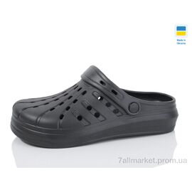Фотография Кроксы женские летние Лето Прогрес Ж151 чорний (6 пар р.36-40) "Progress" недорого оптом от прямого поставщика