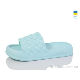 Шльопанці жіночі полегшені Літо ML2001 м'ята (6 пар р.36-41) "M&L  Alex13" недорого оптом від прямого постачальника