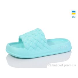 Шльопанці жіночі полегшені Літо ML2001 бірюза (6 пар р.36-41) "M&L  Alex13" недорого оптом від прямого постачальника