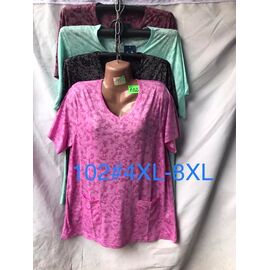 Фотография Футболка женская 102 mix р.4XL-8XL "ZERO" недорого оптом от прямого поставщика
