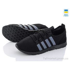 Фотография Кроссовки мужские модные Лето Progress 3308 черный (6 пар р.40-45) "Lvovbaza" недорого оптом от прямого поставщика