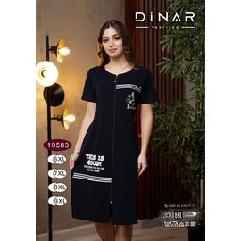 Халат жіночий DO10583 black р.6XL-9XL "Annet" недорого оптом від прямого постачальника