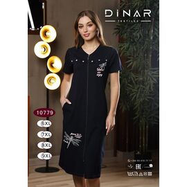Халат жіночий DO10779 black р.6XL-9XL "Annet" недорого оптом від прямого постачальника