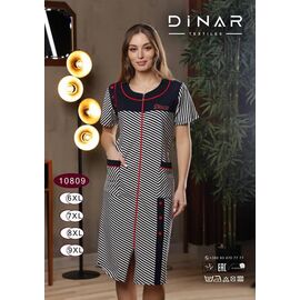 Халат жіночий DO10809 white-navy р.6XL-9XL "Annet" недорого оптом від прямого постачальника