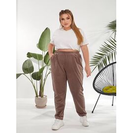 Штани спортивні жіночі 709 brown р.60-66 "DORA" недорого оптом від прямого постачальника