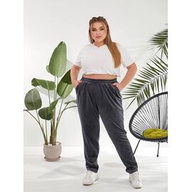 Штани спортивні жіночі 709 grey р.60-66 "DORA" недорого оптом від прямого постачальника