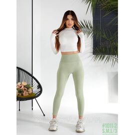 Фотография Женские лосины с эффектом push up и высокой посадкой размерный ряд S,M,L "PARTNERS"