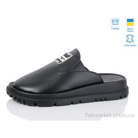 Шльопанці жіночі полегшені Літо 001-1 чорна шкіра (6 пар р.36-41) "Lena" недорого оптом від прямого постачальника