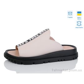 Фотография Шлепки женские облегченные Лето 001-8 беж шкіра (6 пар р.36-41) "Lena" недорого оптом от прямого поставщика