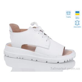 Фотография Босоножки женские летние Лето 002-5 біла шкіра (6 пар р.36-41) "Lena" недорого оптом от прямого поставщика