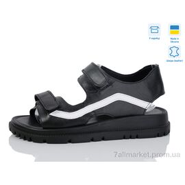 Фотография Босоножки женские летние Лето 002-7 чорна шкіра (6 пар р.36-41) "Lena" недорого оптом от прямого поставщика