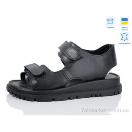 Фотография Босоножки женские летние Лето 002-8 чорна шкіра (6 пар р.36-41) "Lena" недорого оптом от прямого поставщика