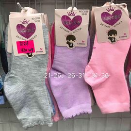 Фотография Носки детские на девочку C3126 mix р.21-26 "Корона" недорого оптом от прямого поставщика
