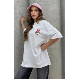 Фотография Футболка женская 2147 white р.one size "Karon" недорого оптом от прямого поставщика