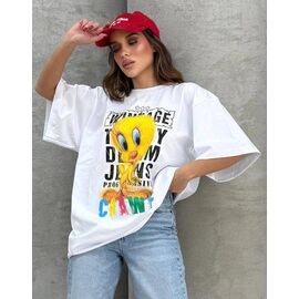 Фотография Футболка женская 2148 white р.one size "Karon" недорого оптом от прямого поставщика