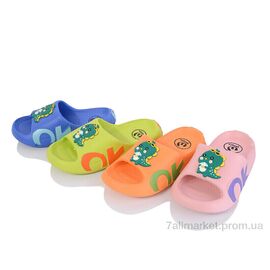 Фотография Шлепки детские летние Лето 3178-2 mix (12 пар р.30-35) "SANLIN 2" недорого оптом от прямого поставщика