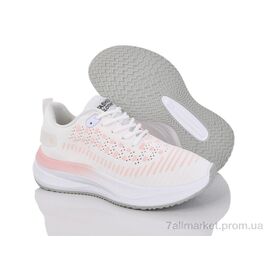 Кросівки жіночі модні Весна/осінь 182-52 white-pink (8 пар р.36-41) "Violeta" недорого оптом від прямого постачальника