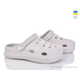 Крокси жіночі літні Літо F650 св.сірий (5 пар р.37-41) "Inblue" недорого оптом від прямого постачальника