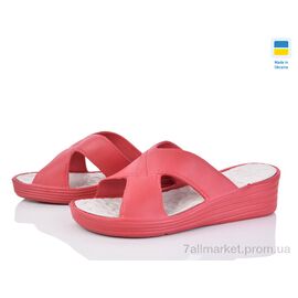 Шльопанці жіночі полегшені Літо Дует т.кораловий-бежевий (8 пар р.36-41) "Inblue" недорого оптом від прямого постачальника
