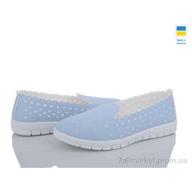 Фотография Слипоны женские тканевые Лето B&R Ж16 блакитний (9 пар р.36-42) "Lvovbaza" недорого оптом от прямого поставщика