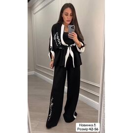 Фотография Костюм женский 1089 black р.42-56 "FEMZONE" недорого оптом от прямого поставщика