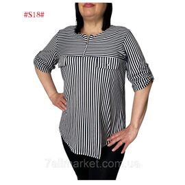 Фотография Блузка женская стильная/полу-батал размеры L-5XL(микс цв)"NICOLAS" недорого от прямого поставщика