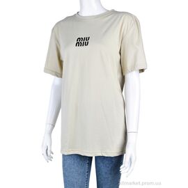 Футболка жіноча Літо 804Ж бежевий (3 шт. р.сіткаS-L) "Textile" недорого оптом від прямого постачальника