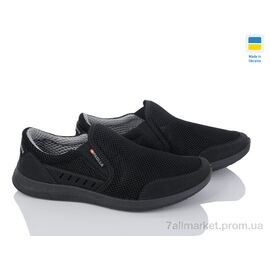 Кросівки чоловічі модні Літо Paolla А1 сітка чорний (8 пар р.40-45) "Lvovbaza" недорого оптом від прямого постачальника