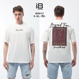 Фотография Футболка мужская 90577 white р.S-XL "i8denim" недорого оптом от прямого поставщика