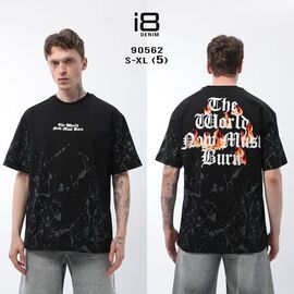 Фотография Футболка мужская 90562 black р.S-XL "i8denim" недорого оптом от прямого поставщика