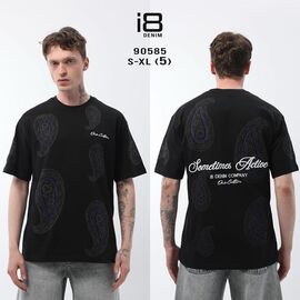 Фотография Футболка мужская 90585 black р.S-XL "i8denim" недорого оптом от прямого поставщика