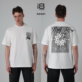 Фотография Футболка мужская 90581 white р.S-XL "i8denim" недорого оптом от прямого поставщика