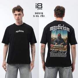 Фотография Футболка мужская 90574 black р.S-XL "i8denim" недорого оптом от прямого поставщика