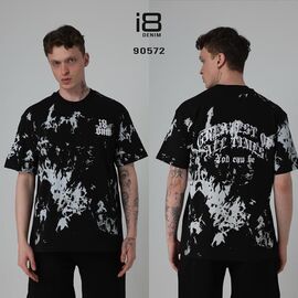 Фотография Футболка мужская 90572 black р.S-XL "i8denim" недорого оптом от прямого поставщика