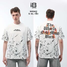 Фотография Футболка мужская 90562 white р.S-XL "i8denim" недорого оптом от прямого поставщика