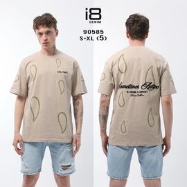 Фотография Футболка мужская 90585 beige р.S-XL "i8denim" недорого оптом от прямого поставщика