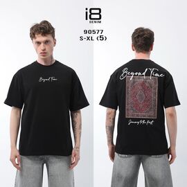 Фотография Футболка мужская 90577 black р.S-XL "i8denim" недорого оптом от прямого поставщика