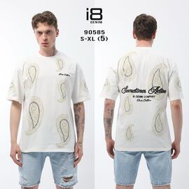 Фотография Футболка мужская 90585 white р.S-XL "i8denim" недорого оптом от прямого поставщика
