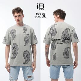 Фотография Футболка мужская 90585 grey р.S-XL "i8denim" недорого оптом от прямого поставщика