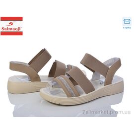 Фотография Босоножки женские летние Лето V28-15 (8 пар р.36-41) "Saimaoji" недорого оптом от прямого поставщика