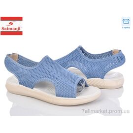 Фотография Босоножки женские летние Лето F123-5 (8 пар р.37-42) "Saimaoji" недорого оптом от прямого поставщика