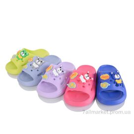 Шльопанці дитячі літні Літо F62-3 mix (12 пар р.24-29) "M&L  Alex13" недорого оптом від прямого постачальника