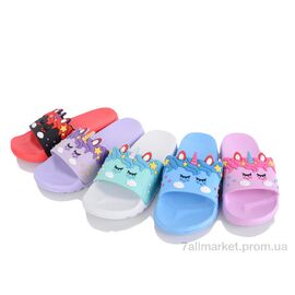 Фотография Шлепки детские летние Лето 733 mix (12 пар р.24-29) "SANLIN 2" недорого оптом от прямого поставщика