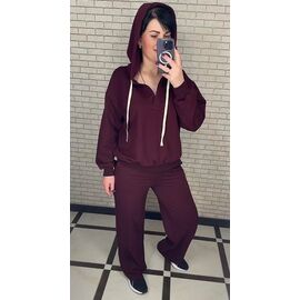 Костюм спортивний жіночий теплий 032 brown р.48-56 "VALENTINA" недорого оптом від прямого постачальника