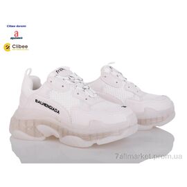 Фотография Кроссовки женские модные Весна/осень D222 white-beige (5 пар р.36-40) "Clibee-Doremi" недорого оптом от прямого поставщика